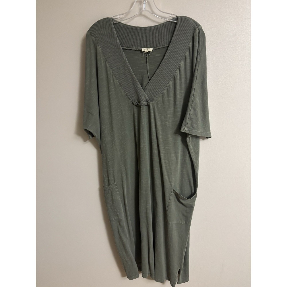 World Market Large Heathered Green Knit Lounge Dress Cozy Comfortable